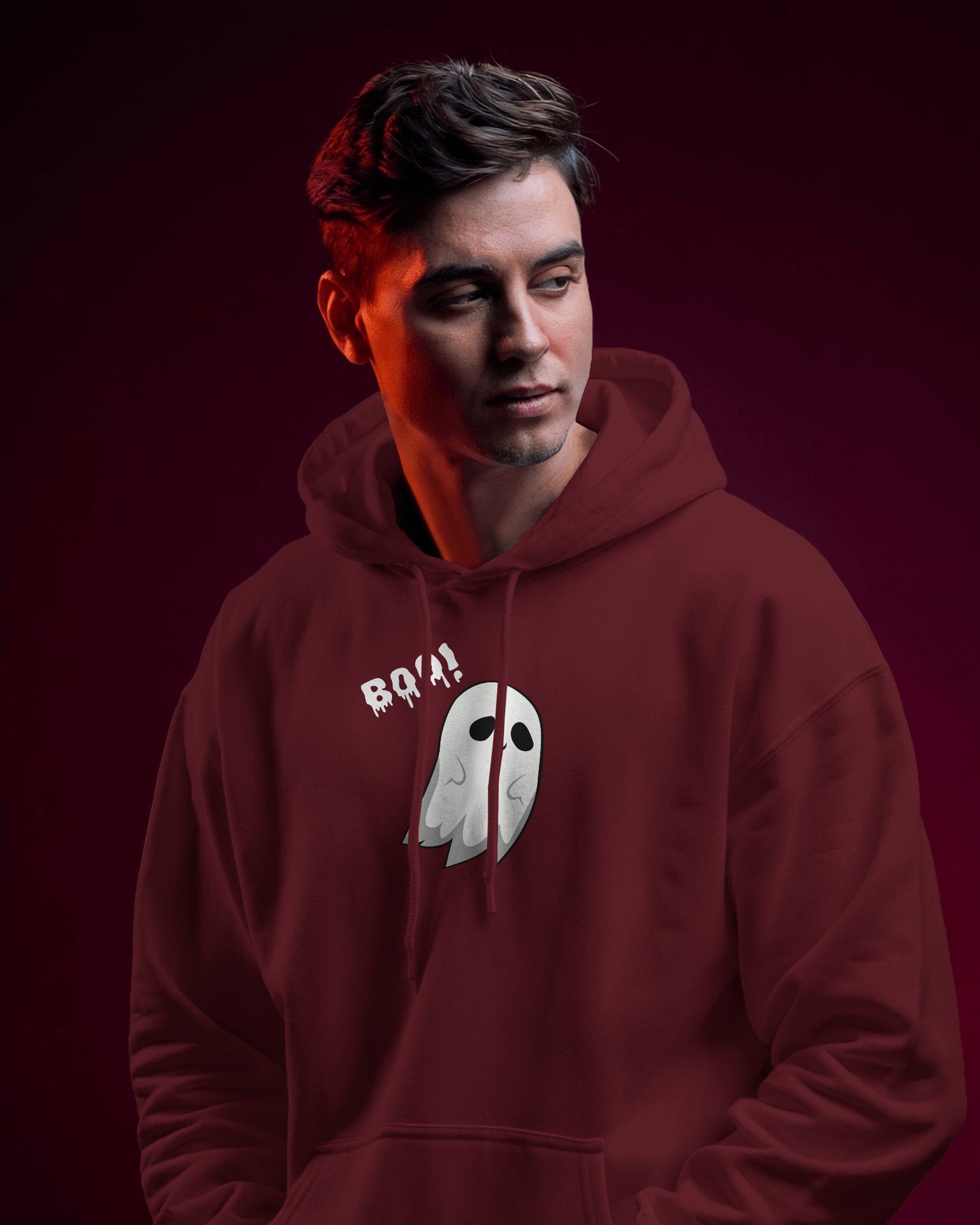 Boo! Ghost Hoodie - Men's Heavy Blend For Occasions