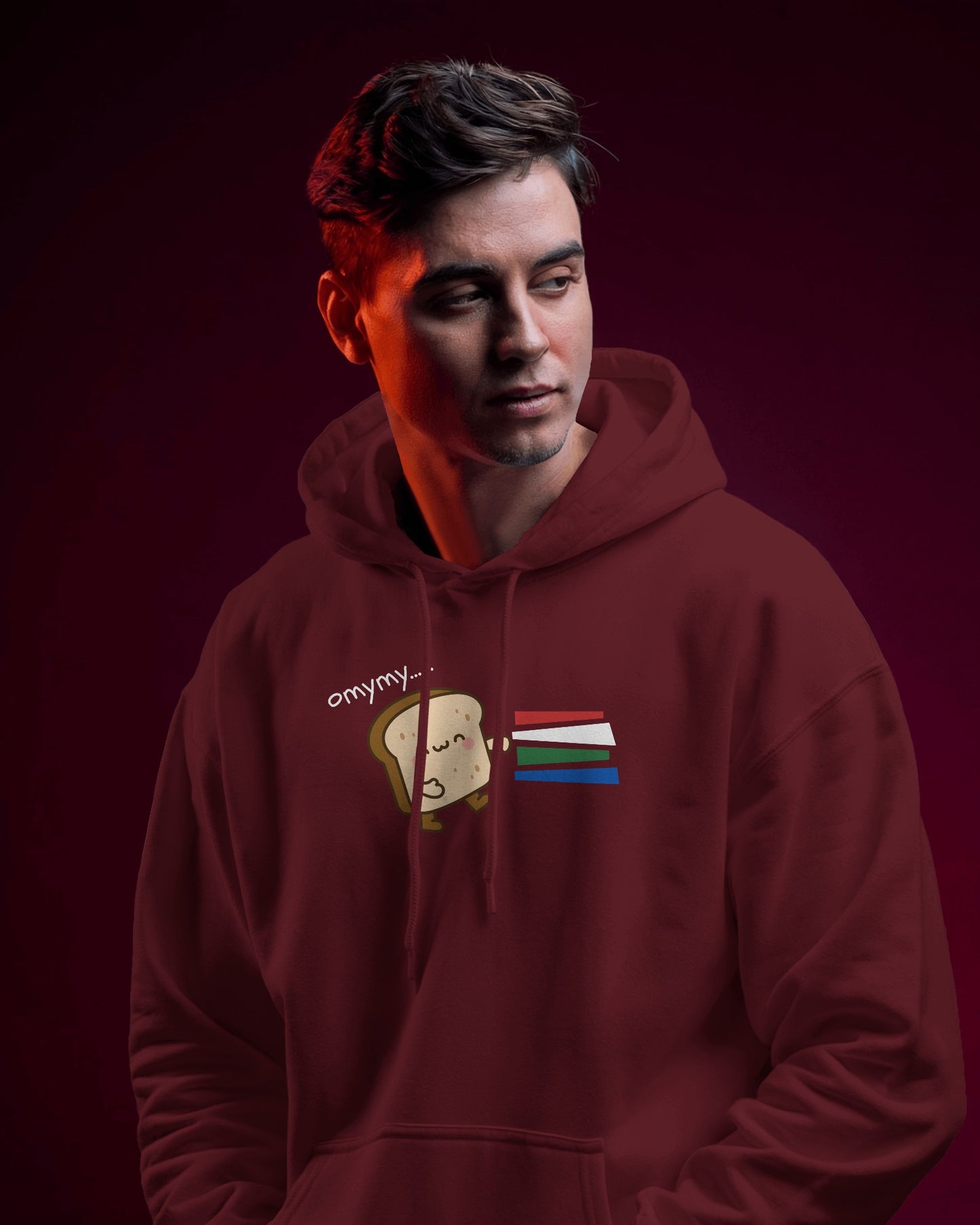 Cute Toast Character Hoodie | Men's Heavy Blend™