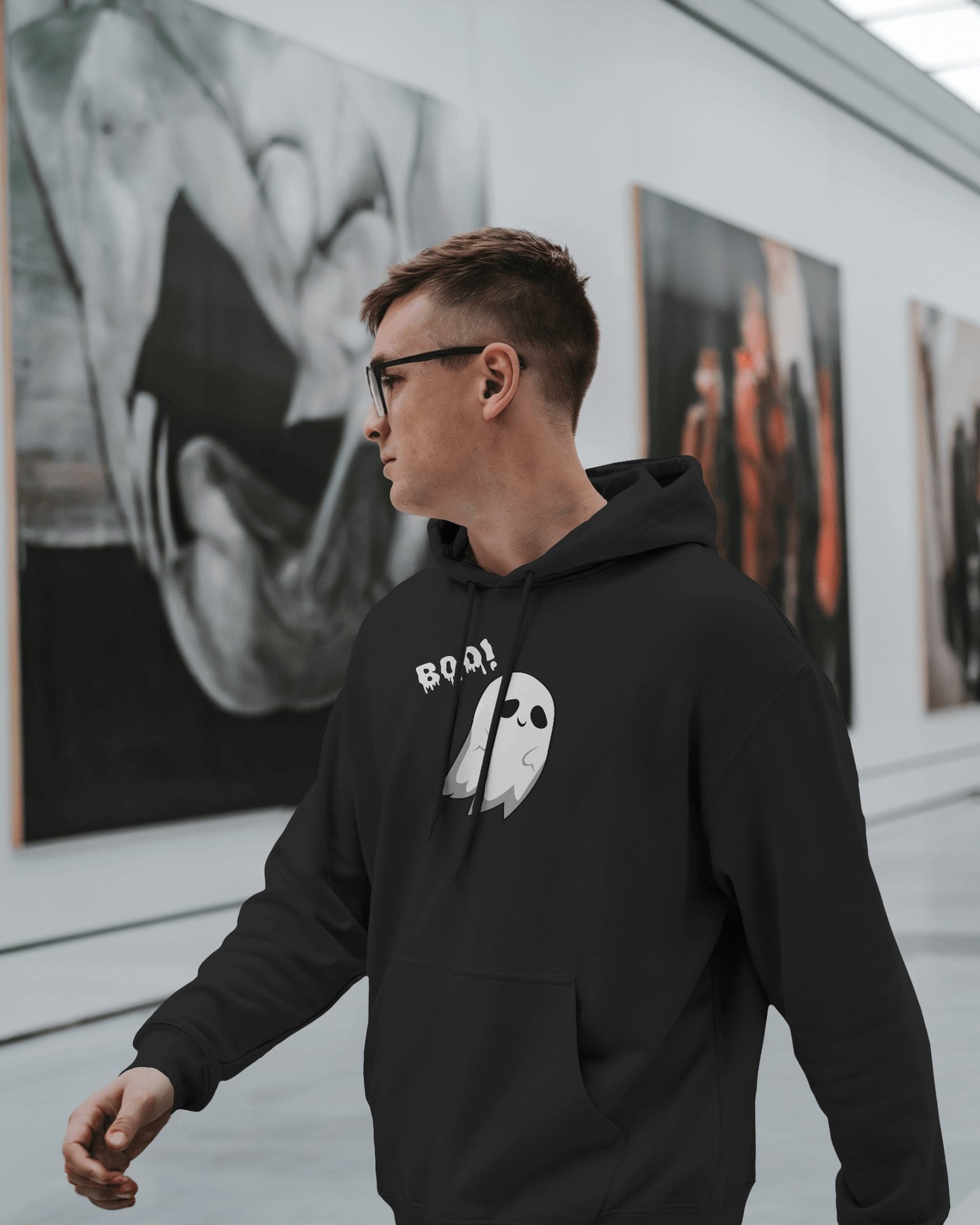Boo! Ghost Hoodie - Men's Heavy Blend For Occasions