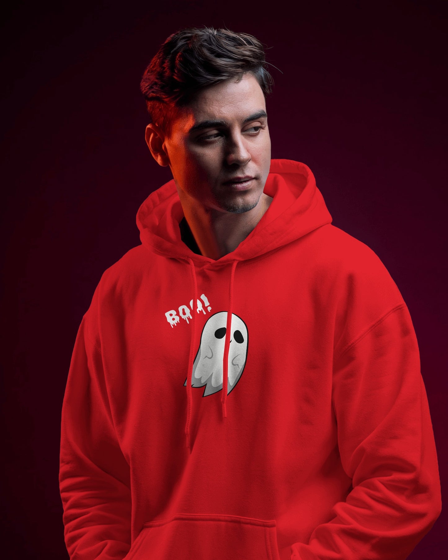 Boo! Ghost Hoodie - Men's Heavy Blend For Occasions