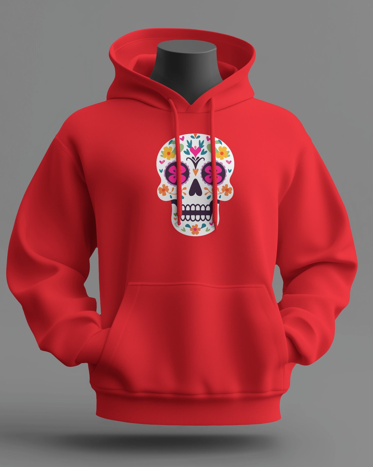 Floral Skull Men Heavy Blend™ Hoodie - Colorful Day Design