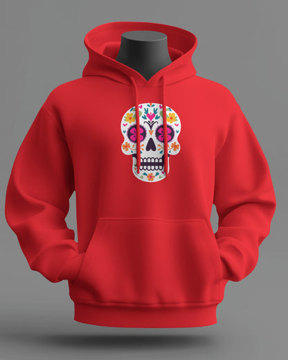 Floral Skull Men Heavy Blend™ Hoodie - Colorful Day Design