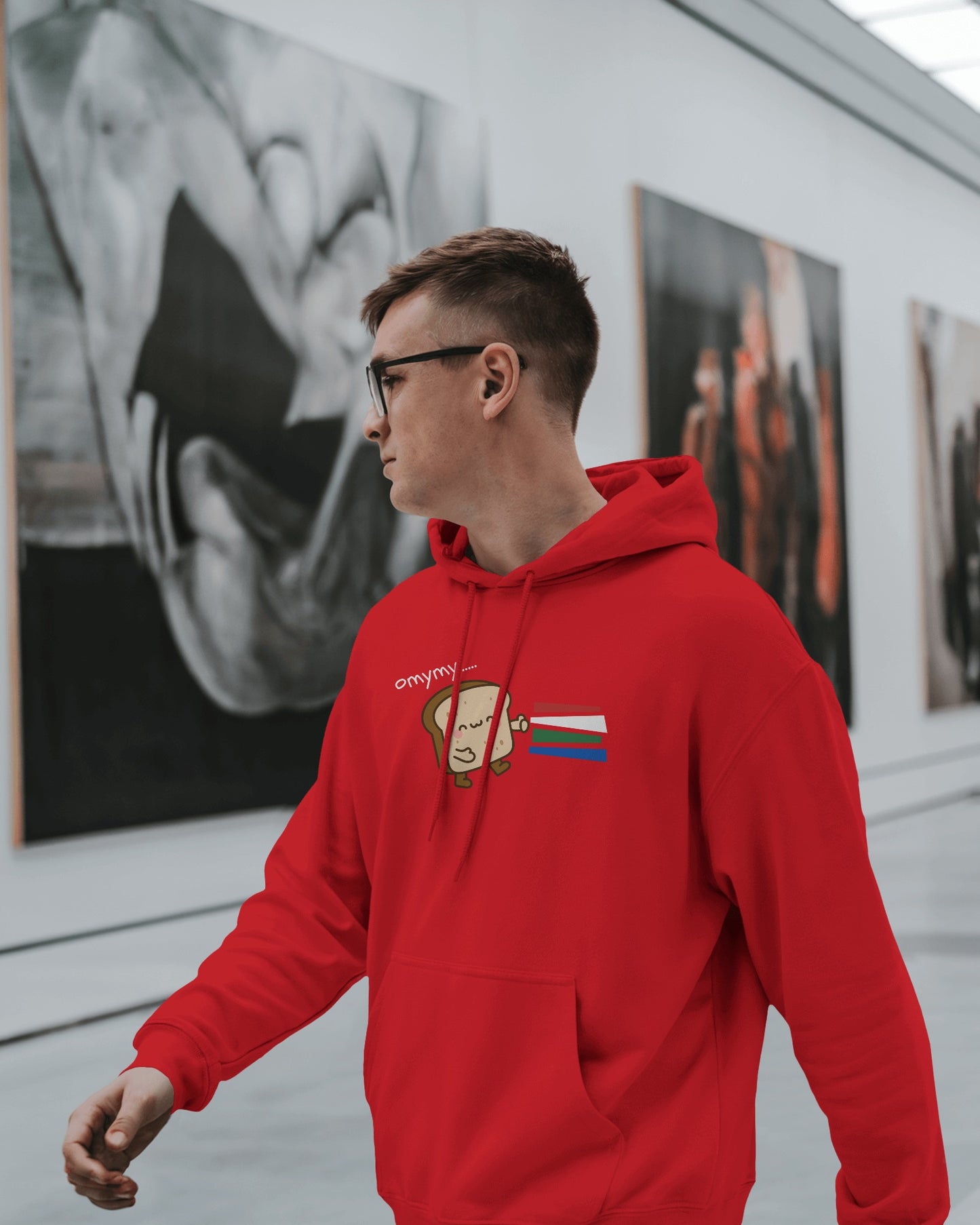 Cute Toast Character Hoodie | Men's Heavy Blend™