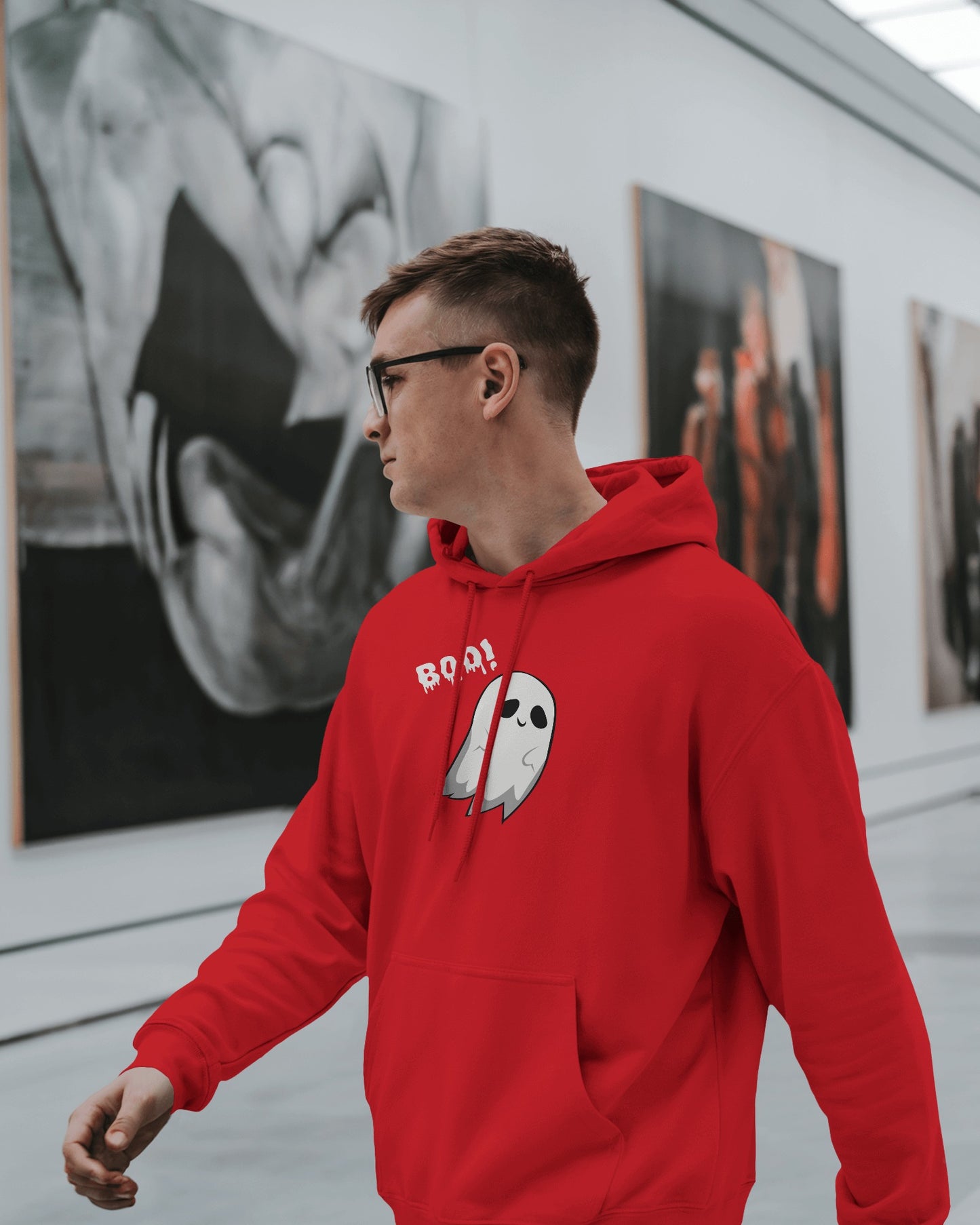 Boo! Ghost Hoodie - Men's Heavy Blend For Occasions