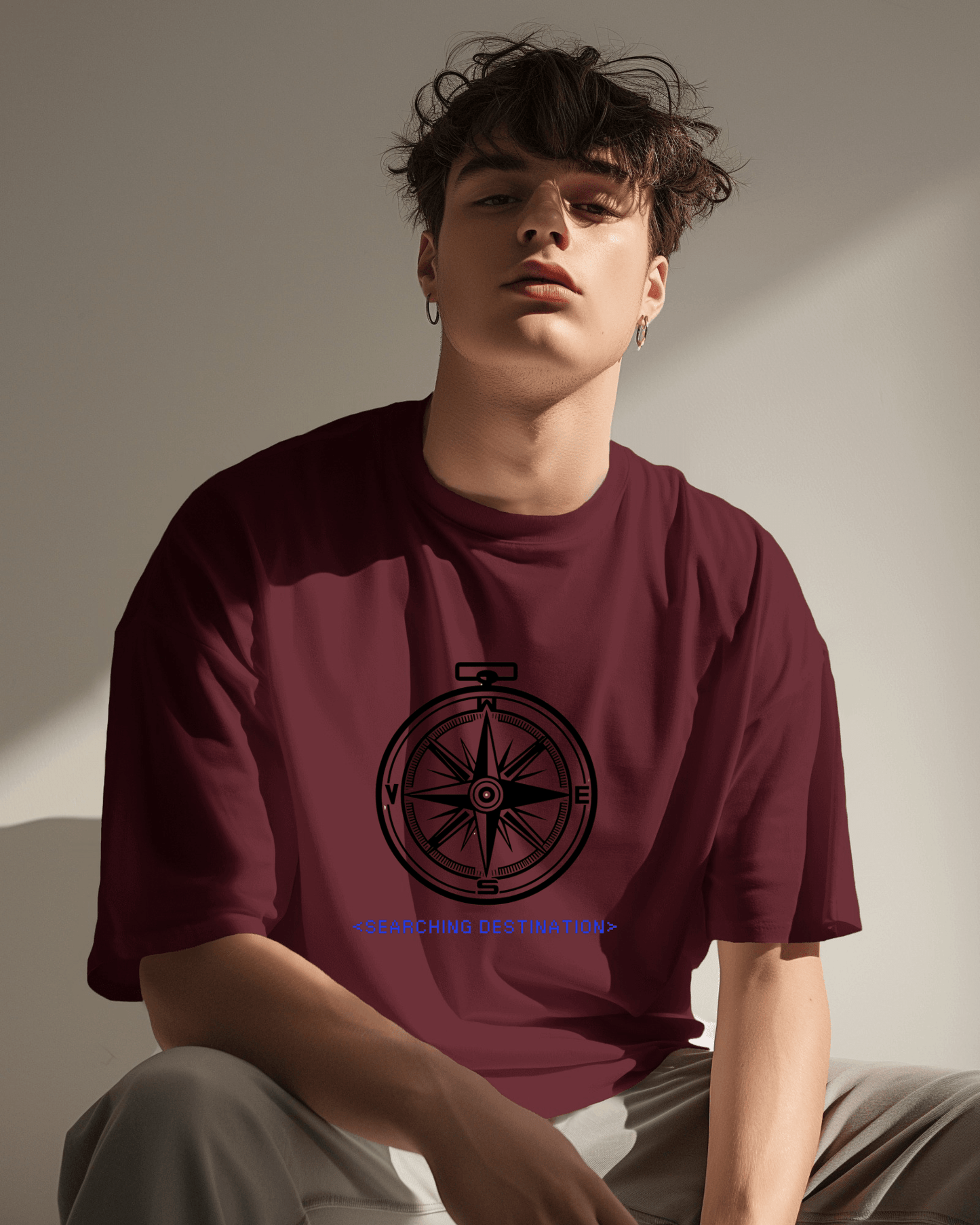Adventure Men Compass Tee - Searching Destination Design