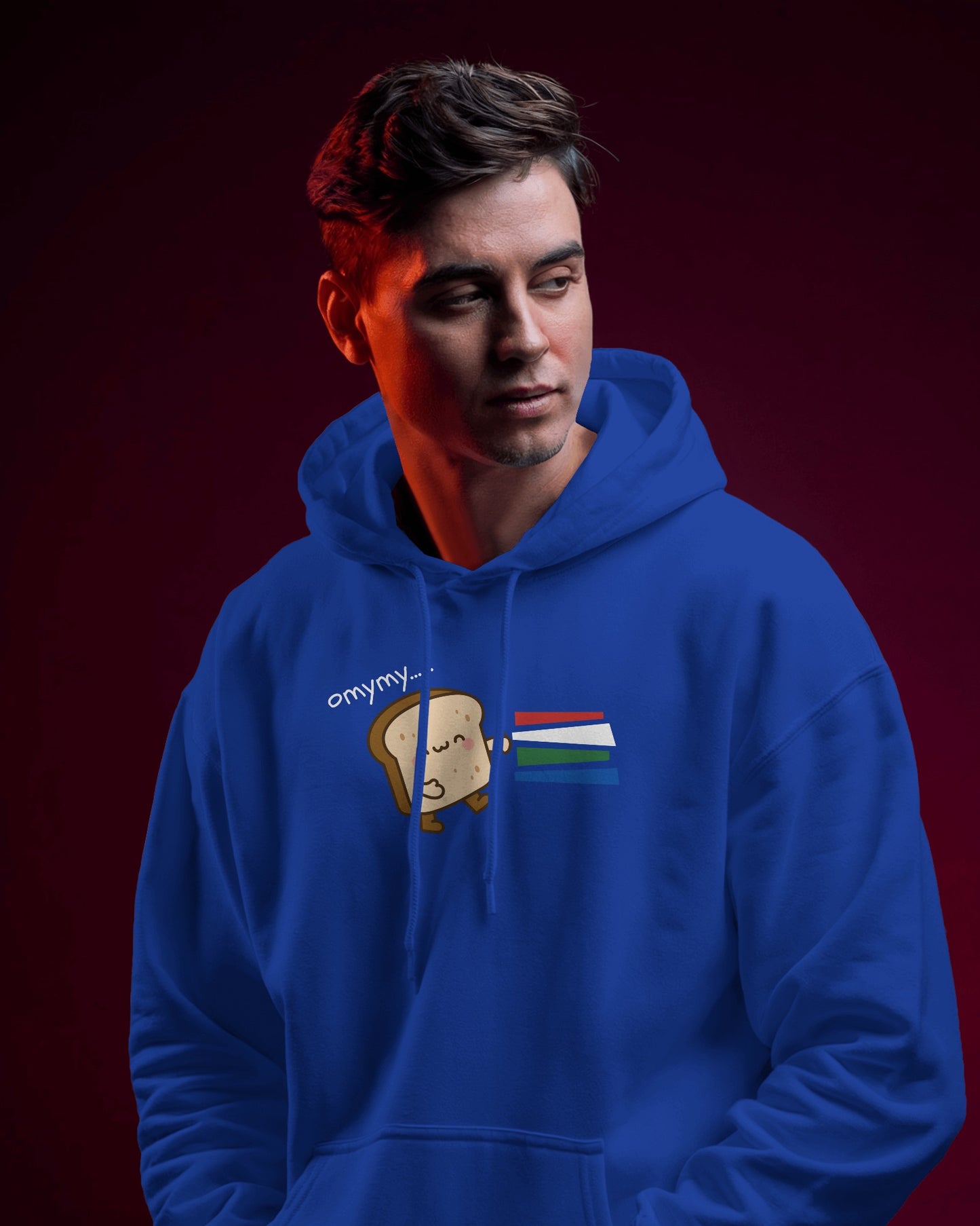 Cute Toast Character Hoodie | Men's Heavy Blend™
