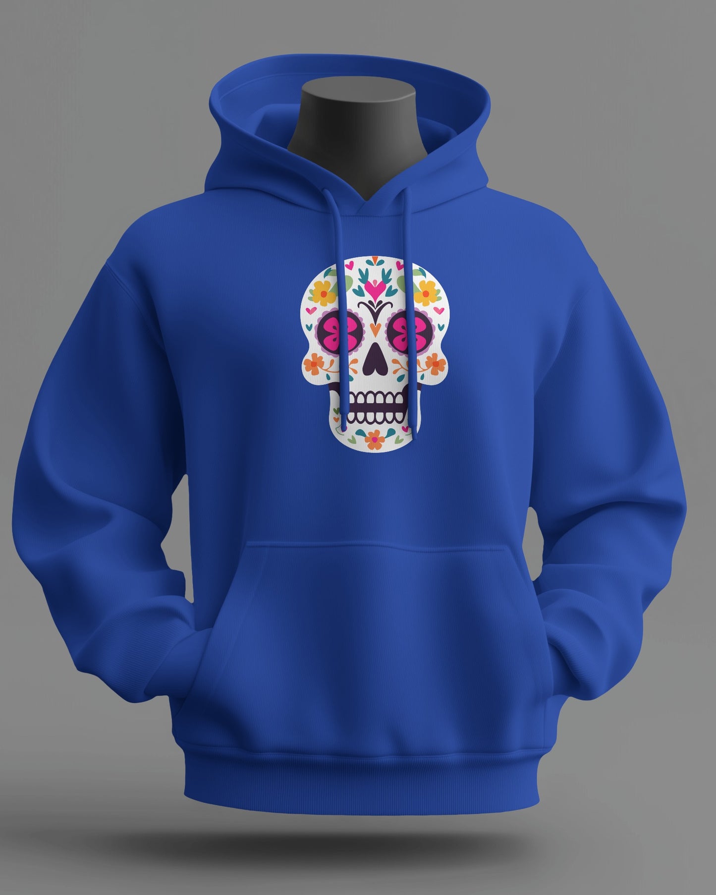 Floral Skull Men Heavy Blend™ Hoodie - Colorful Day Design