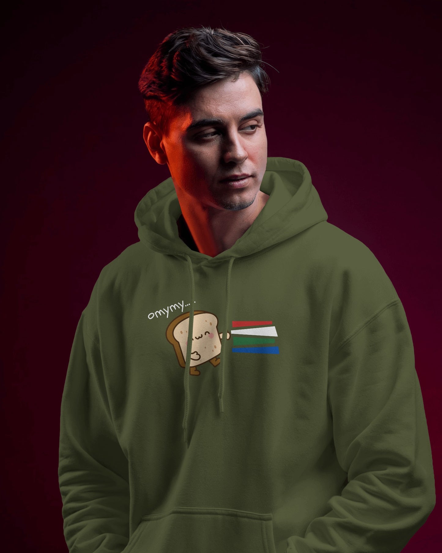 Cute Toast Character Hoodie | Men's Heavy Blend™