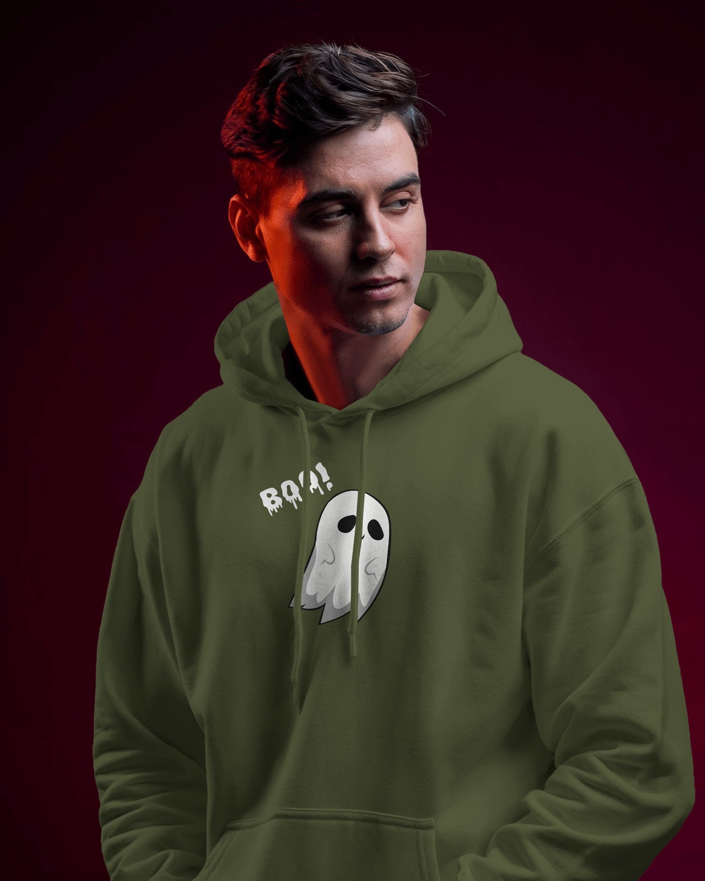 Boo! Ghost Hoodie - Men's Heavy Blend For Occasions