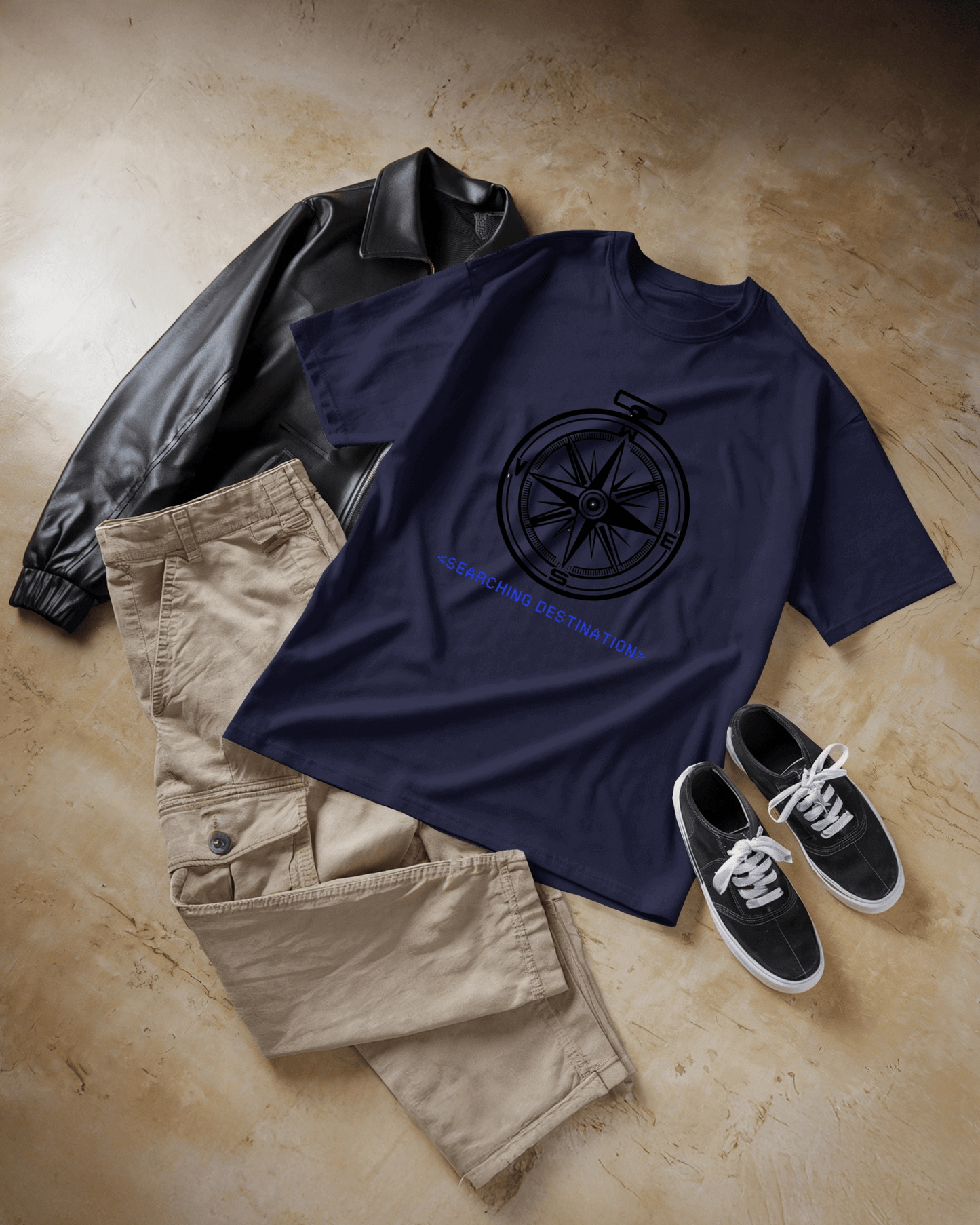 Adventure Men Compass Tee - Searching Destination Design