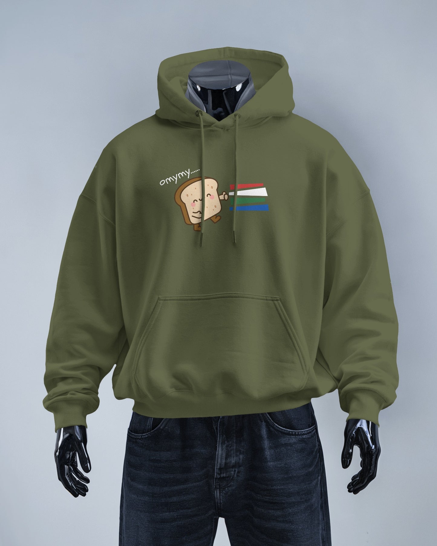 Cute Toast Character Hoodie | Men's Heavy Blend™