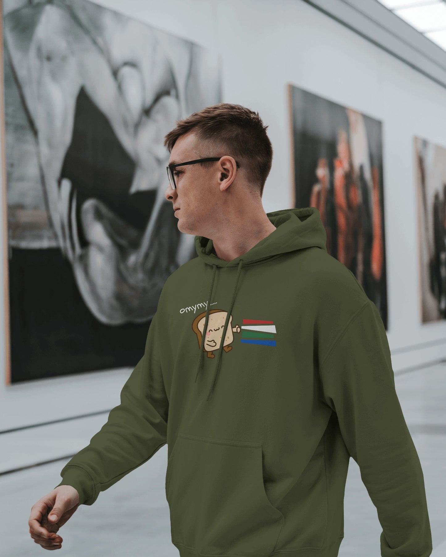 Cute Toast Character Hoodie | Men's Heavy Blend™