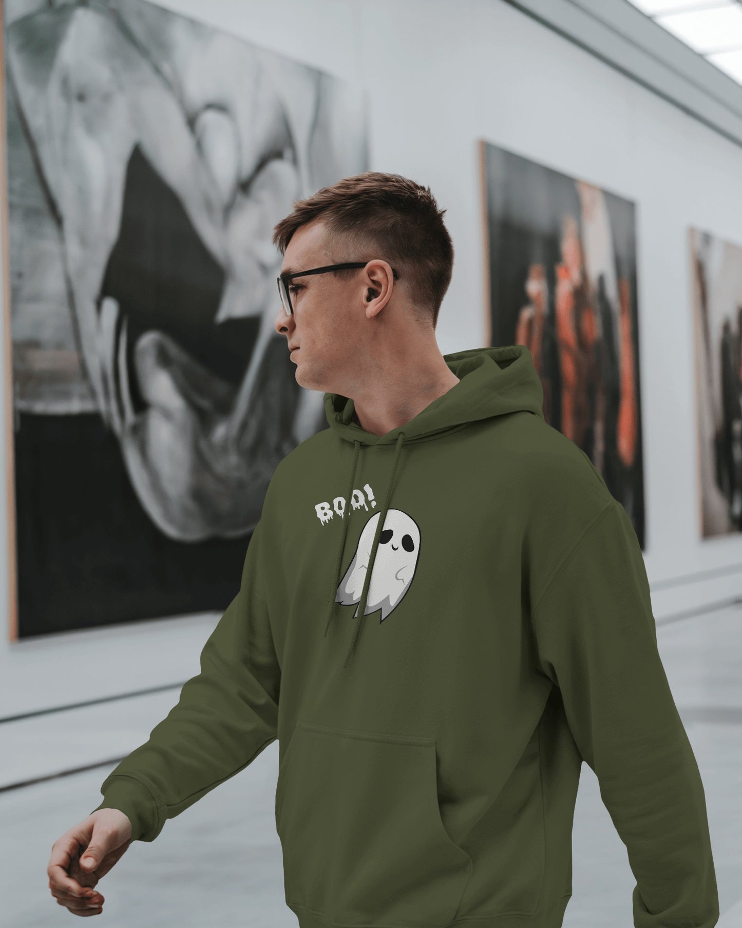 Boo! Ghost Hoodie - Men's Heavy Blend For Occasions