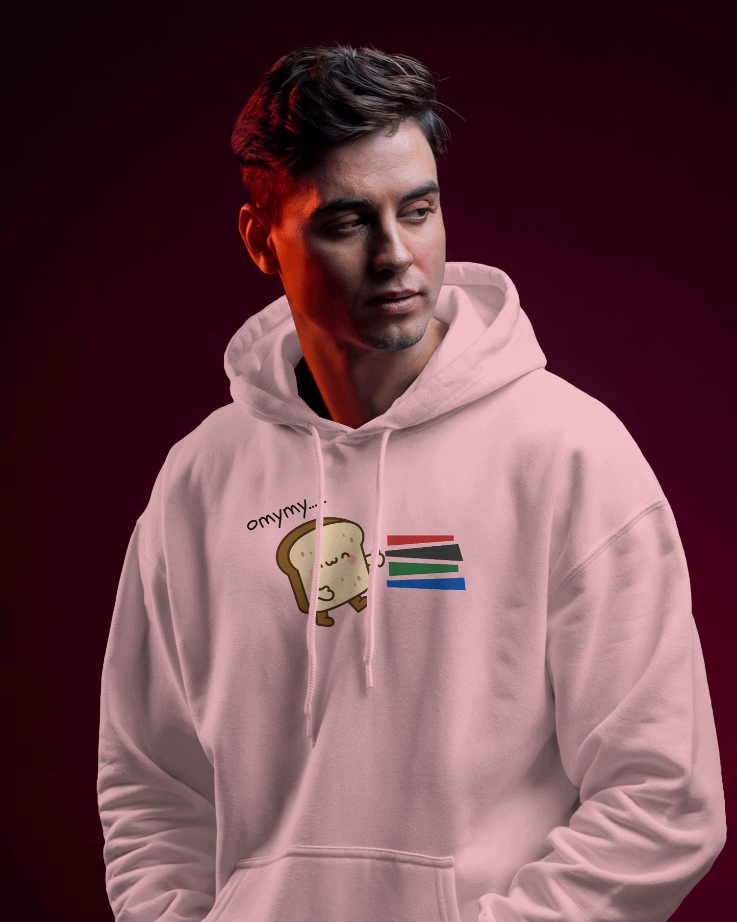 Cute Toast Character Hoodie | Men's Heavy Blend™