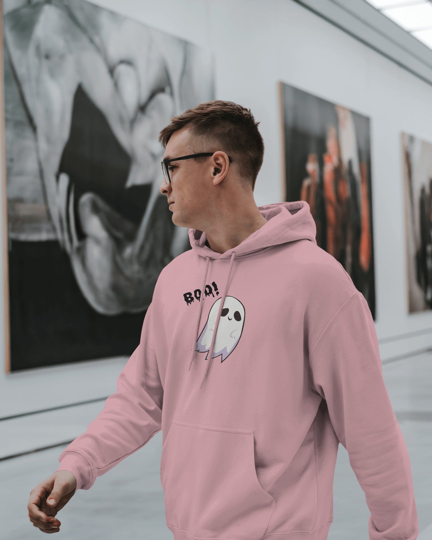Boo! Ghost Hoodie - Men's Heavy Blend For Occasions