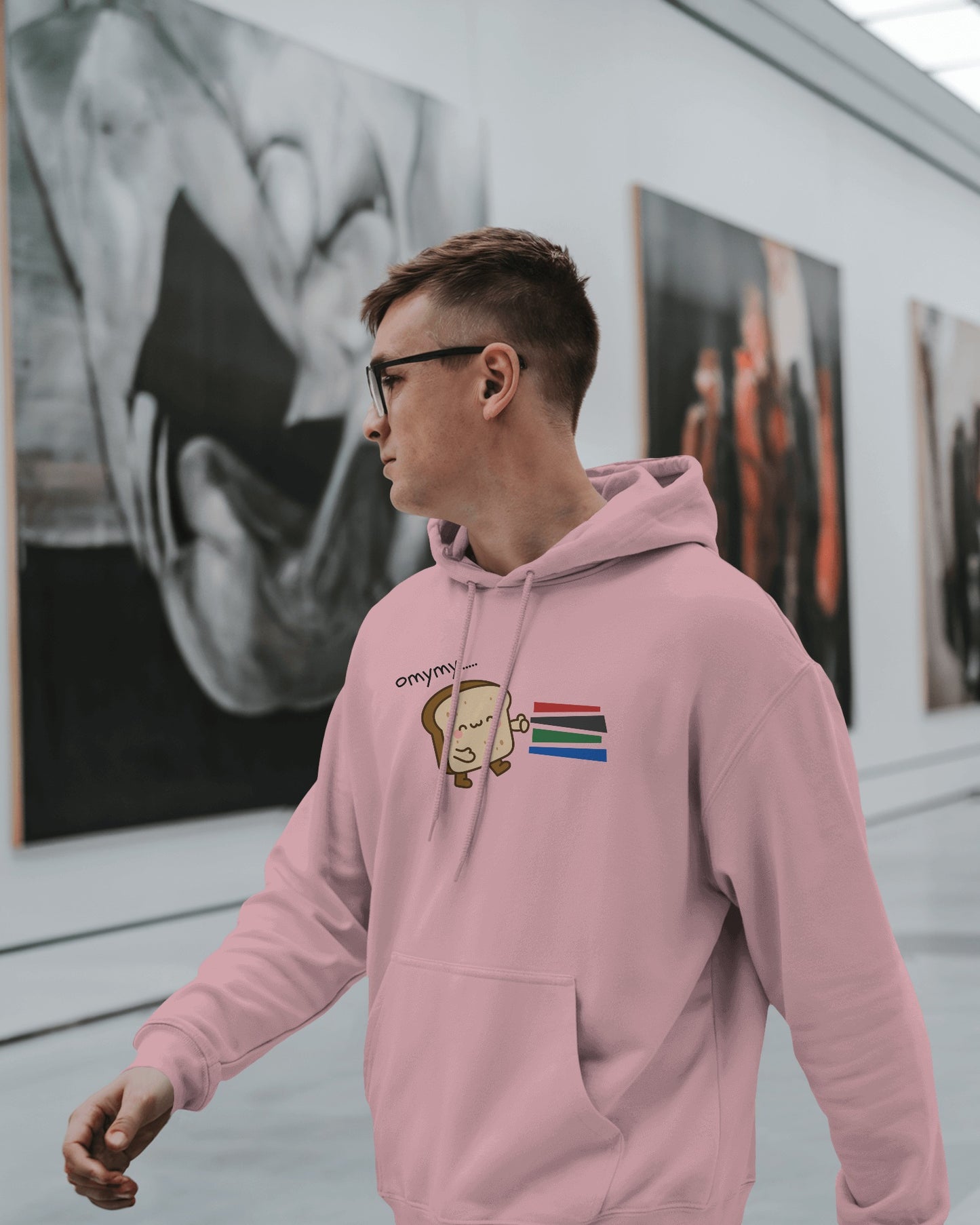 Cute Toast Character Hoodie | Men's Heavy Blend™