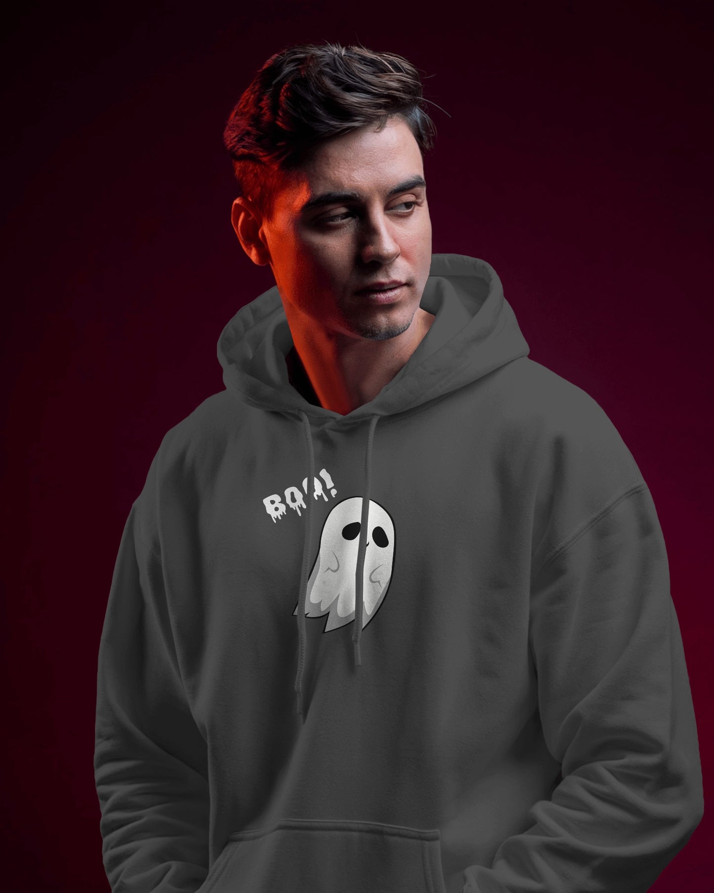 Boo! Ghost Hoodie - Men's Heavy Blend For Occasions