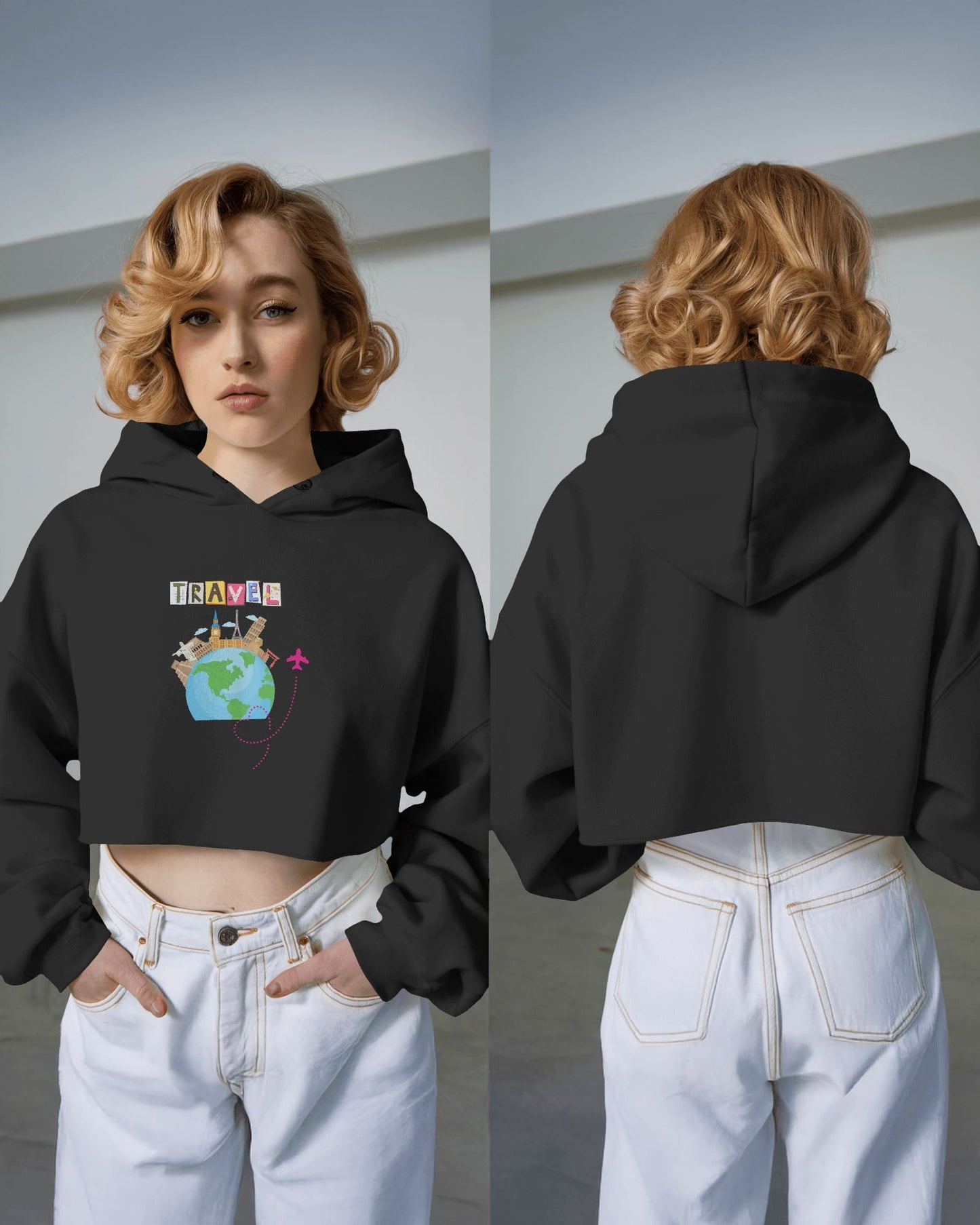 RaymaxUS Explore Series – “Wander Ready” Crop Hoodie for Jet Setters