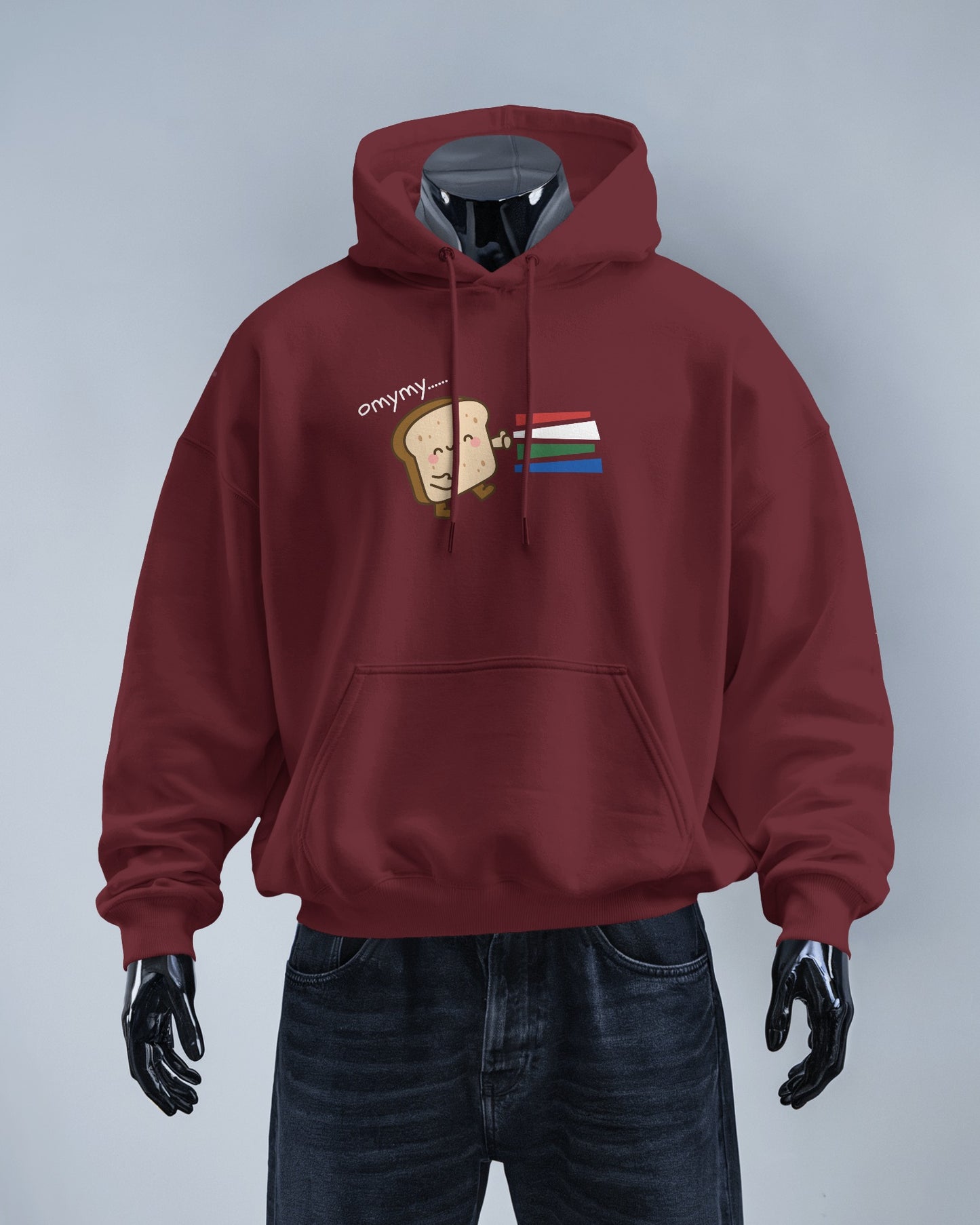 Cute Toast Character Hoodie | Men's Heavy Blend™