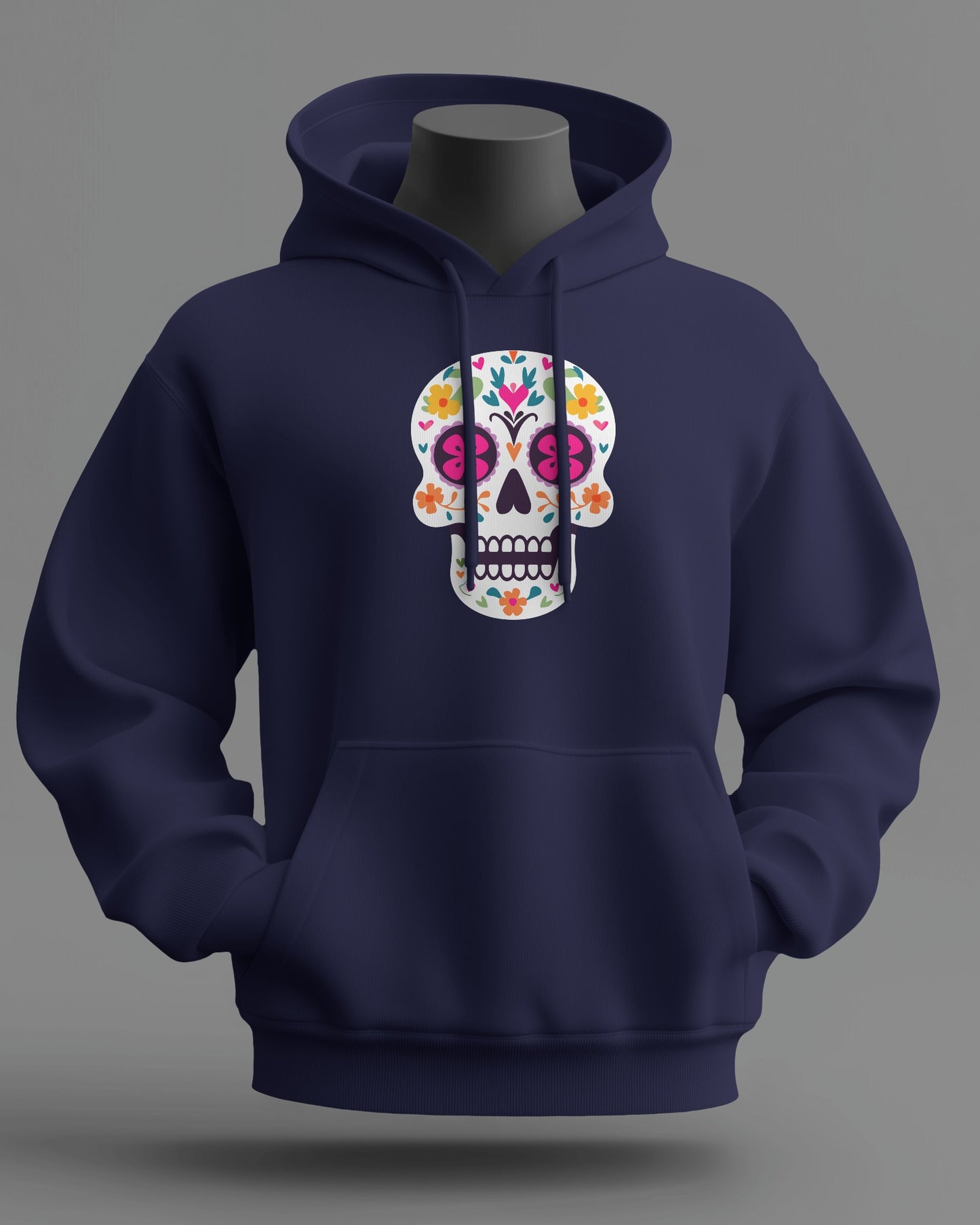 Floral Skull Men Heavy Blend™ Hoodie - Colorful Day Design