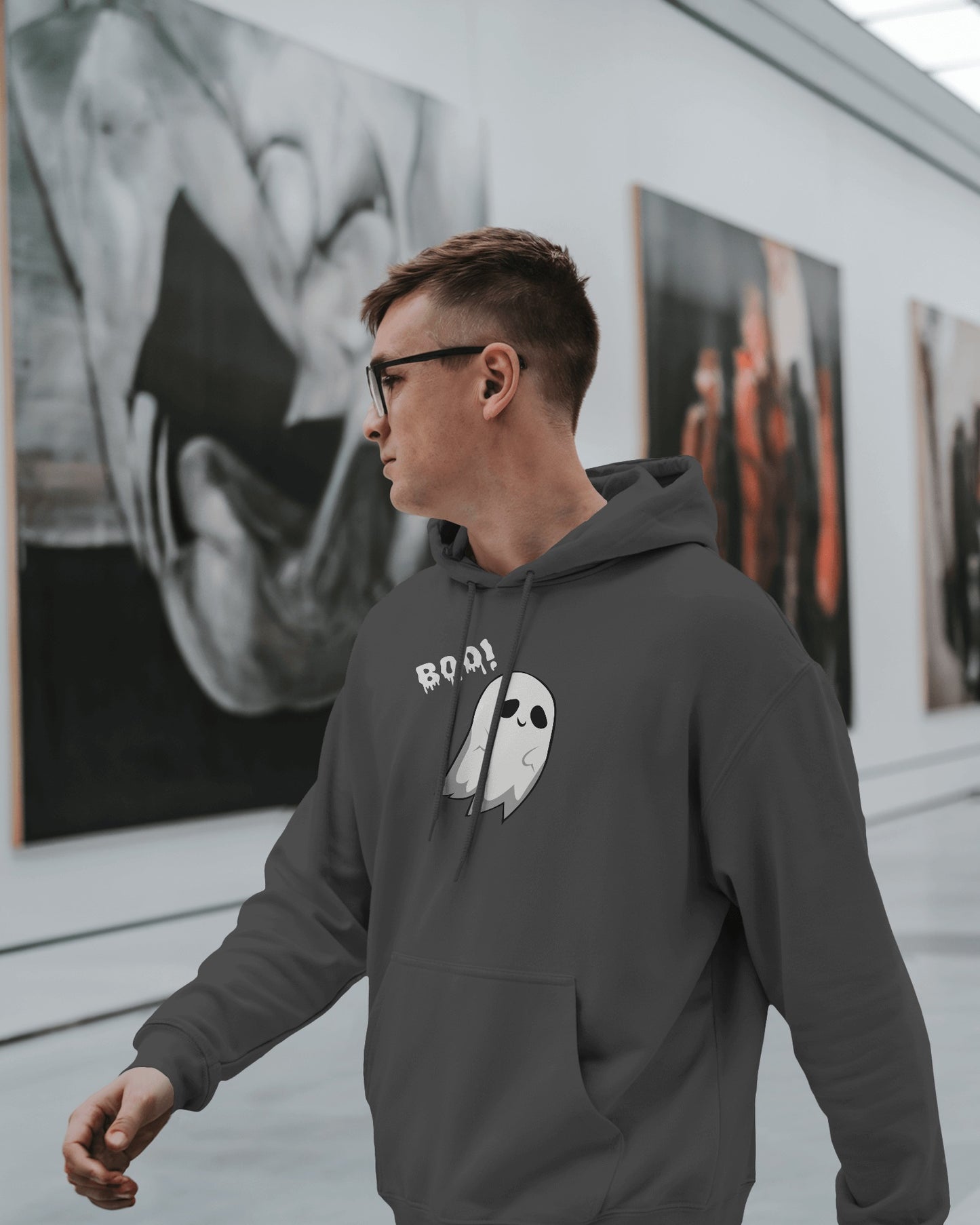 Boo! Ghost Hoodie - Men's Heavy Blend For Occasions