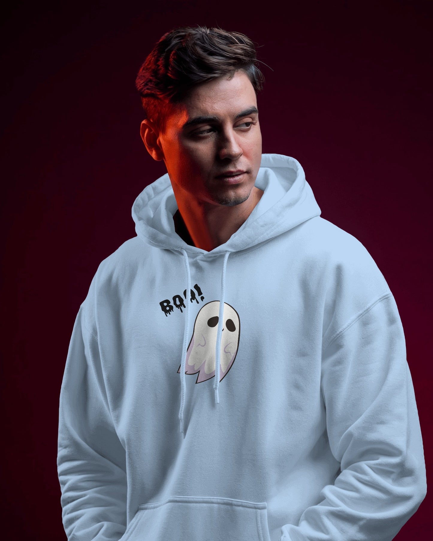 Boo! Ghost Hoodie - Men's Heavy Blend For Occasions