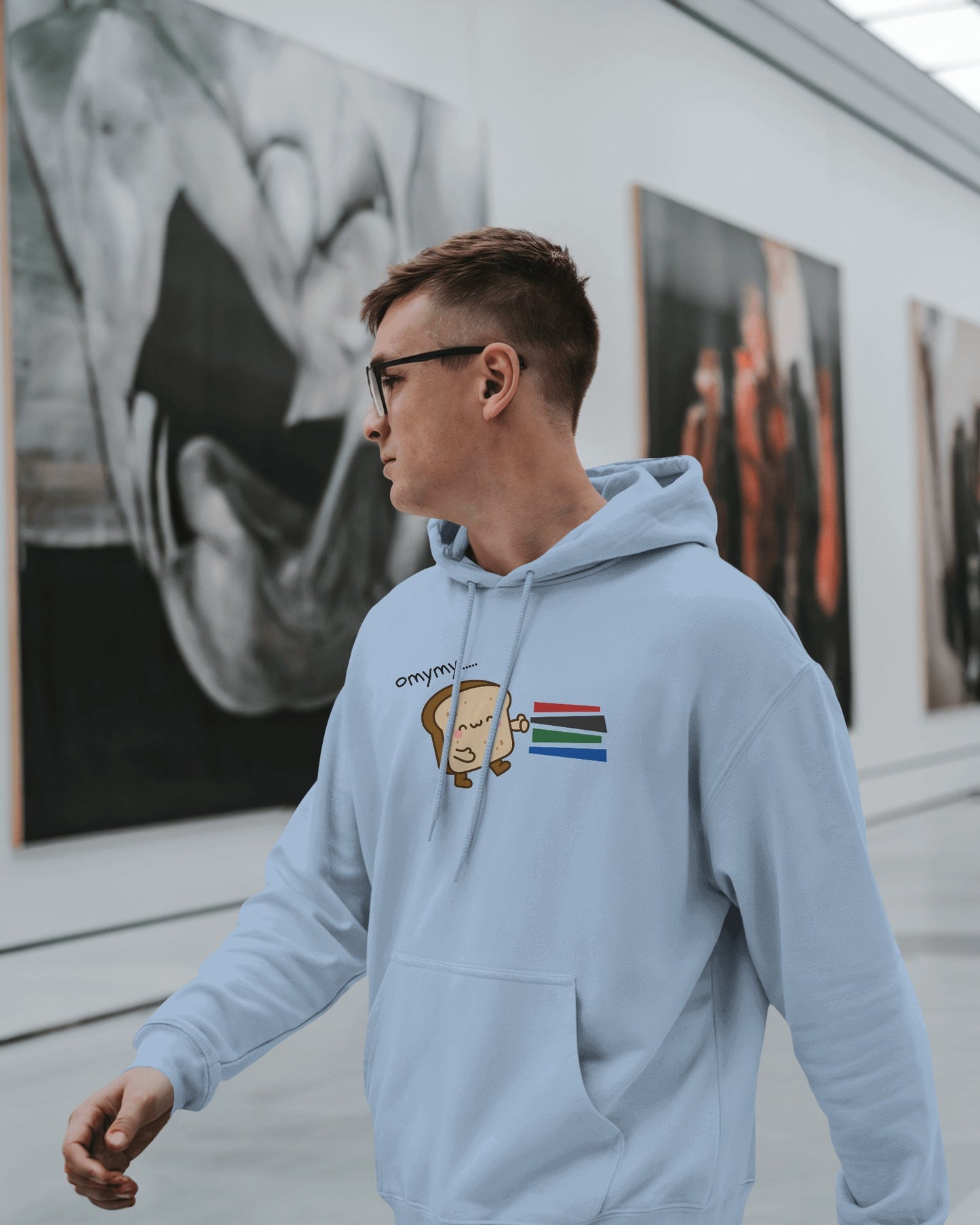 Cute Toast Character Hoodie | Men's Heavy Blend™