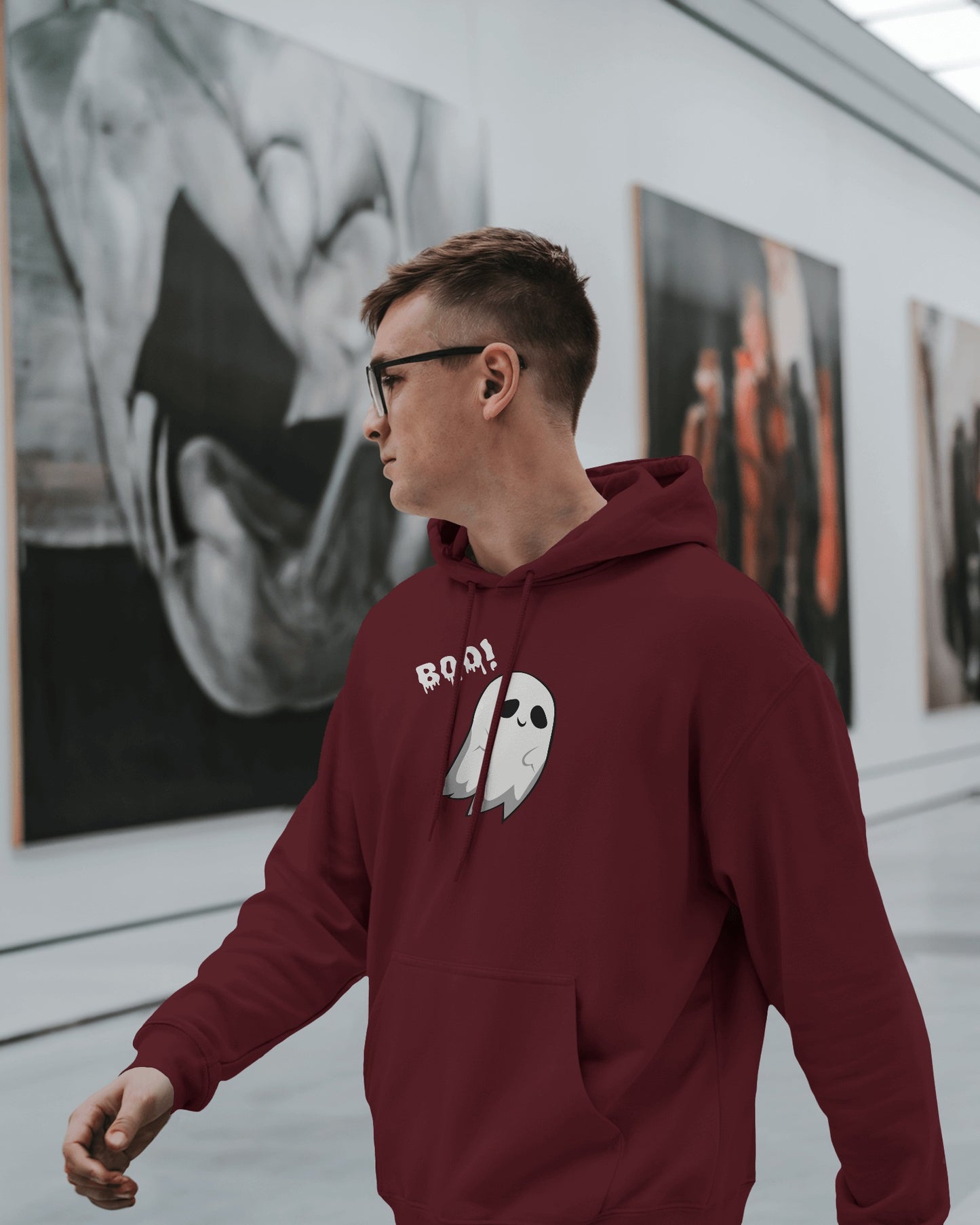 Boo! Ghost Hoodie - Men's Heavy Blend For Occasions