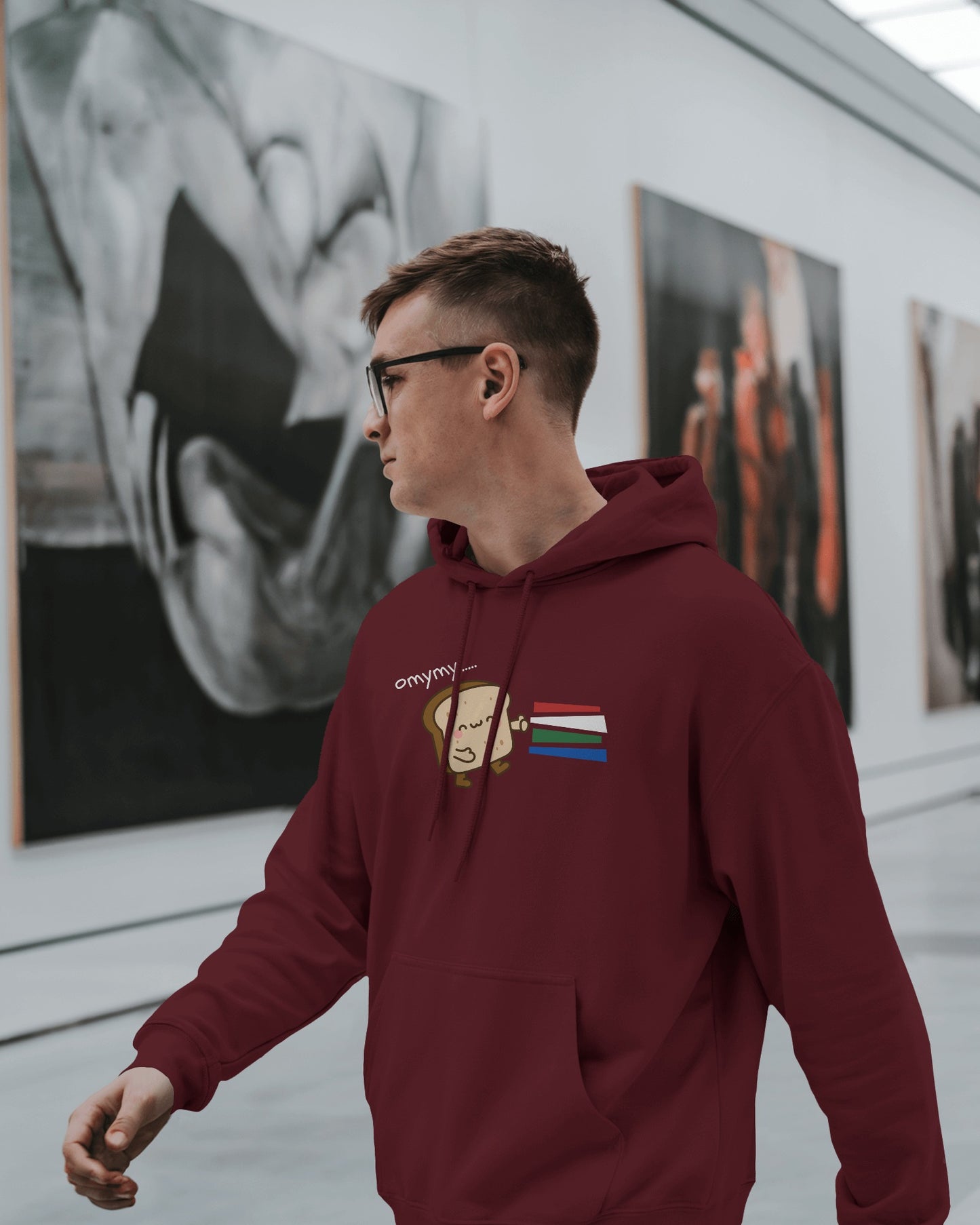 Cute Toast Character Hoodie | Men's Heavy Blend™