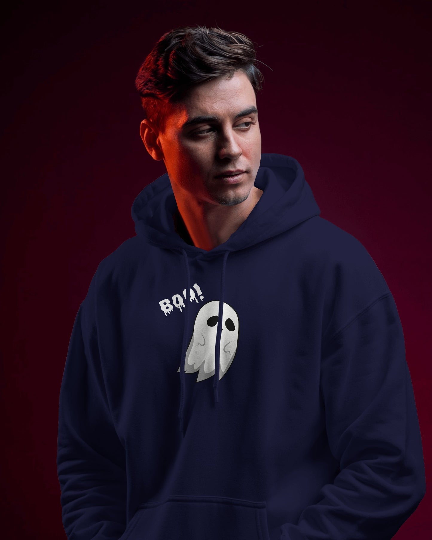 Boo! Ghost Hoodie - Men's Heavy Blend For Occasions