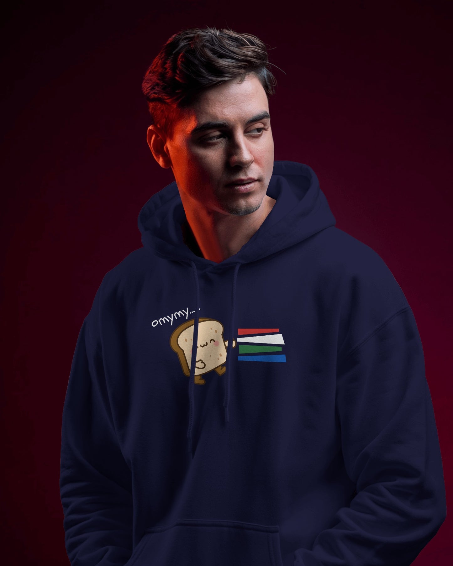 Cute Toast Character Hoodie | Men's Heavy Blend™