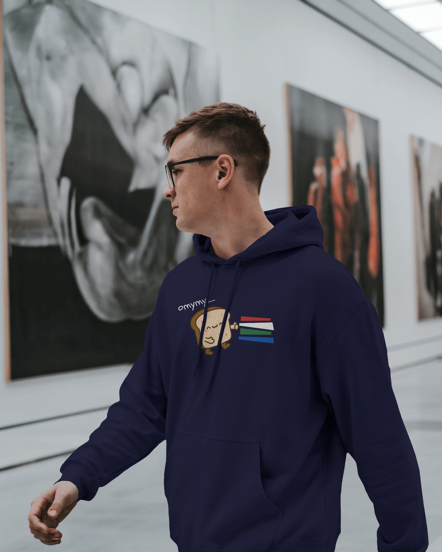 Cute Toast Character Hoodie | Men's Heavy Blend™