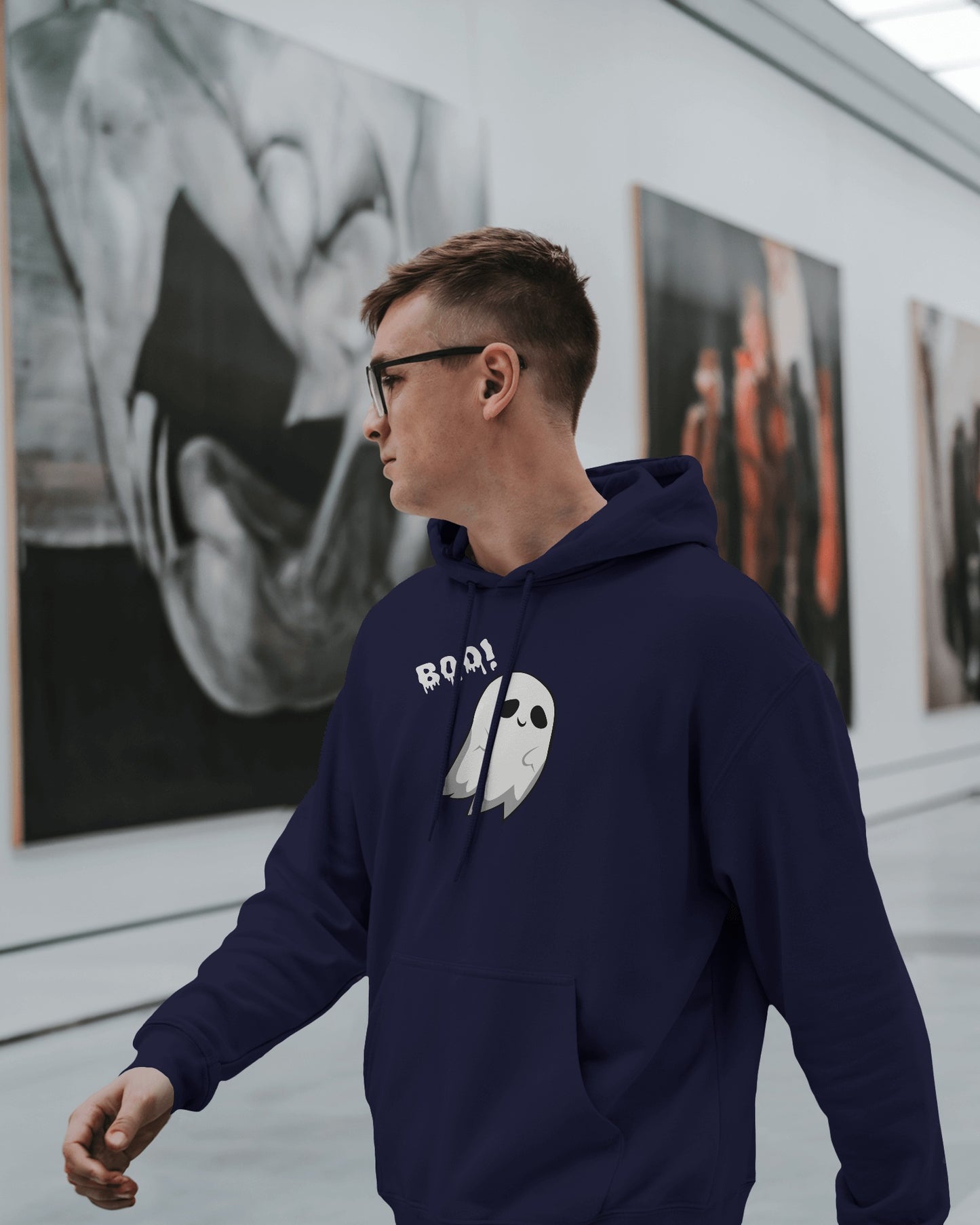 Boo! Ghost Hoodie - Men's Heavy Blend For Occasions