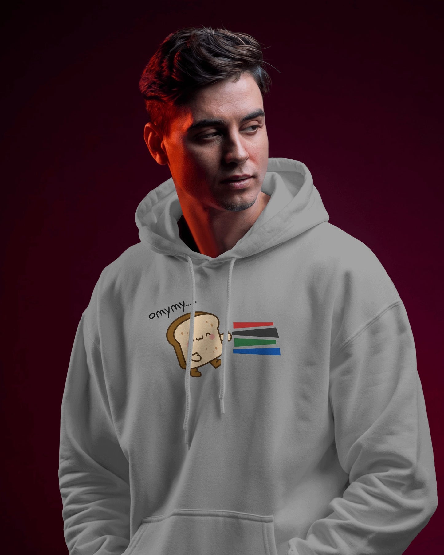 Cute Toast Character Hoodie | Men's Heavy Blend™